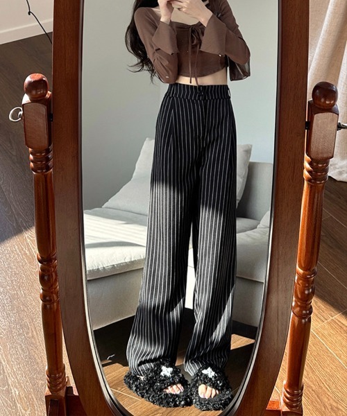 パンツ ストライプストレートパンツ レディース : ZOZOTOWN Yahoo!店