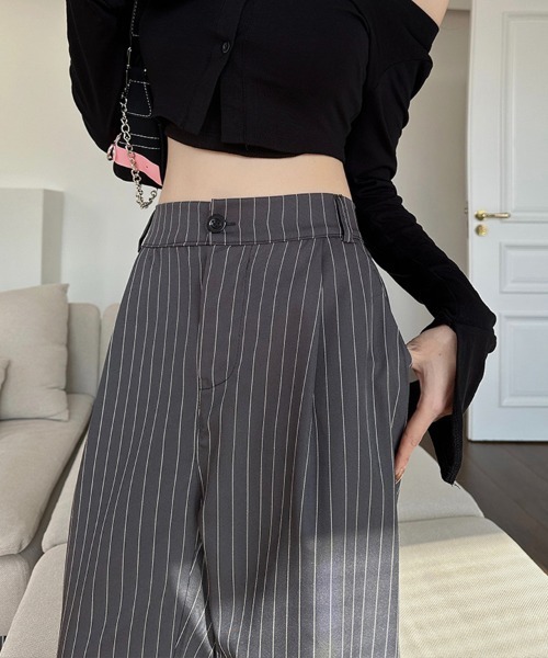 パンツ ストライプストレートパンツ レディース : ZOZOTOWN Yahoo!店