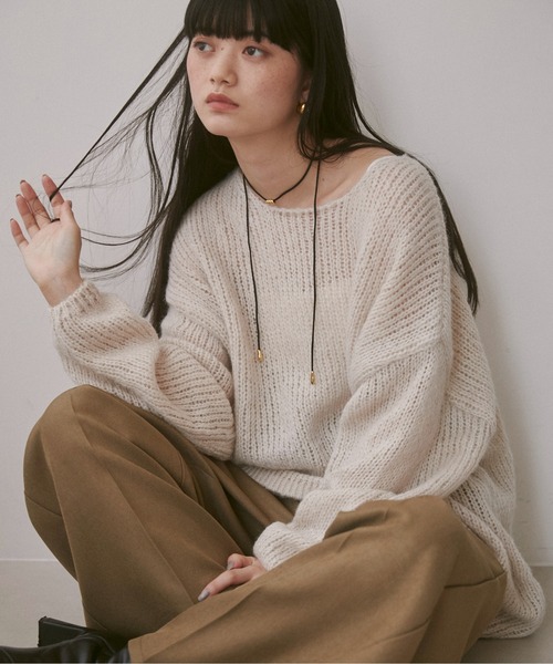「ANGIE」 長袖ニット FREE グレー レディース_画像5