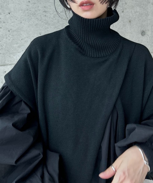 「y/m by RIKA」 ノースリーブニット FREE ブラック レディース_画像3