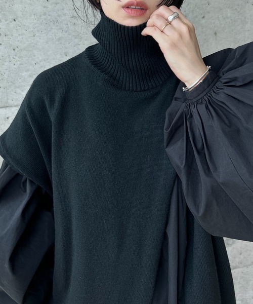 「y/m by RIKA」 ノースリーブニット FREE ブラック レディース_画像8