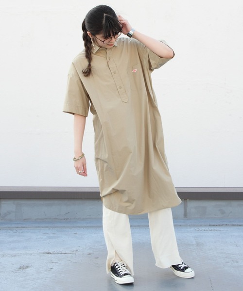 Danton（ダントン） シャツワンピース 36 ベージュ レディース