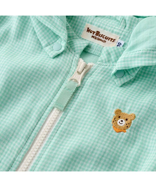 HOT BISCUITS パーカー 「UVカット」二重織ガーゼ素材 キッズ 子供服 