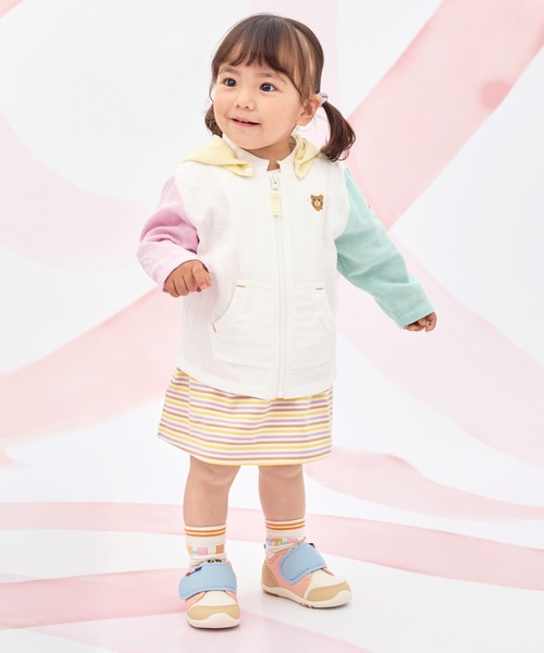HOT BISCUITS パーカー 「UVカット」二重織ガーゼ素材 キッズ 子供服 