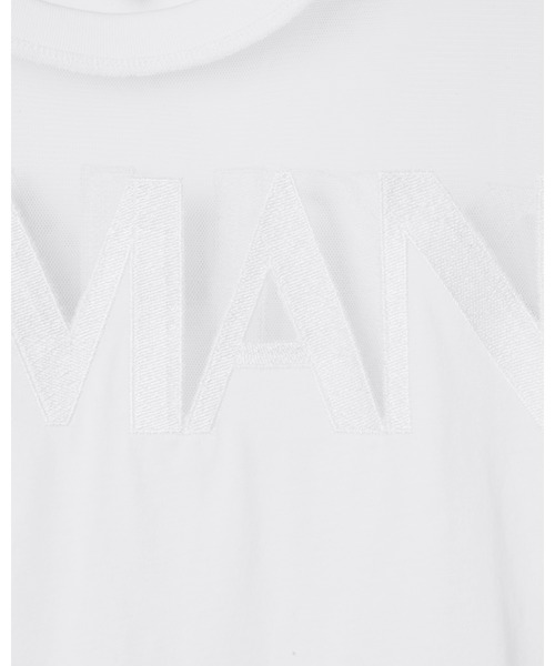 tシャツ 「A|X アルマーニ エクスチェンジ」AXロゴ メッシュ半袖クルーネッククロップドTシャツ/CROPPED レディースの画像