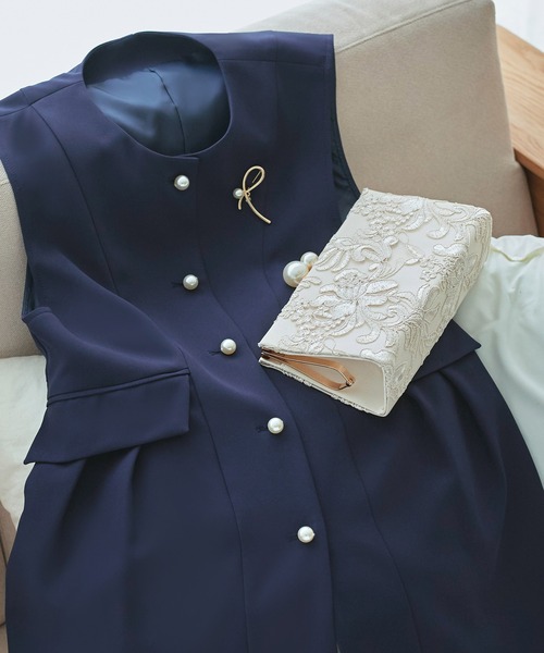 「RUIRUE BOUTIQUE」 セットアップ S ネイビー レディースの画像