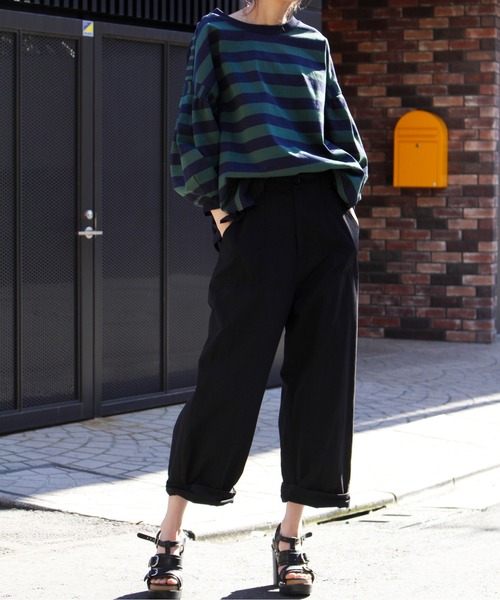 「AVIE」 7分袖カットソー 38 ベージュ レディース_画像5