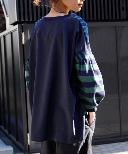 「AVIE」 7分袖カットソー 38 ベージュ レディース_画像6