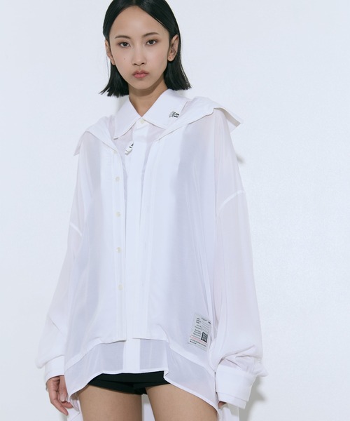 ブラウス シャツ 「MIHARA YASUHIRO/ミハラヤスヒロ」DOUBLE LAYERED SHIRTS/ダブルレイヤードシャツ レディースの画像
