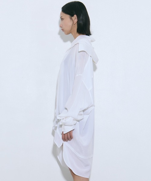 ブラウス シャツ 「MIHARA YASUHIRO/ミハラヤスヒロ」DOUBLE LAYERED SHIRTS/ダブルレイヤードシャツ レディースの画像