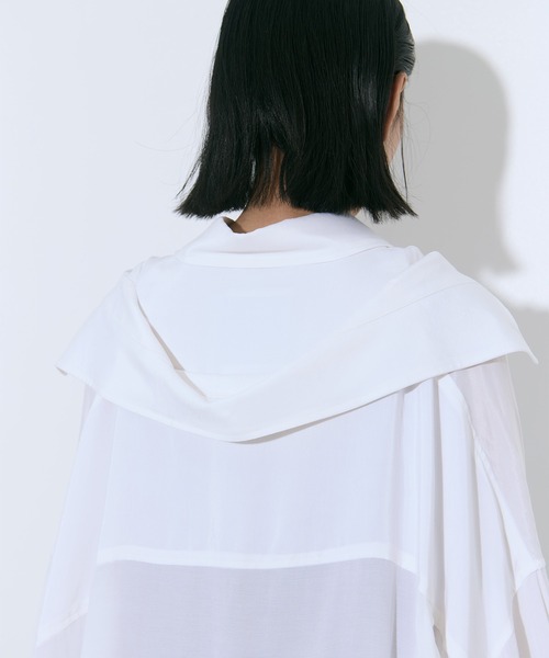 ブラウス シャツ 「MIHARA YASUHIRO/ミハラヤスヒロ」DOUBLE LAYERED SHIRTS/ダブルレイヤードシャツ レディースの画像