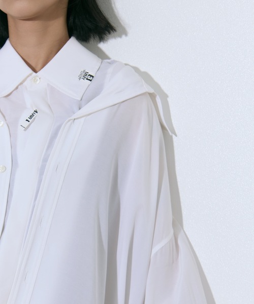 ブラウス シャツ 「MIHARA YASUHIRO/ミハラヤスヒロ」DOUBLE LAYERED SHIRTS/ダブルレイヤードシャツ レディースの画像