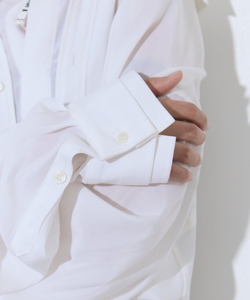 ブラウス シャツ 「MIHARA YASUHIRO/ミハラヤスヒロ」DOUBLE LAYERED SHIRTS/ダブルレイヤードシャツ レディースの画像