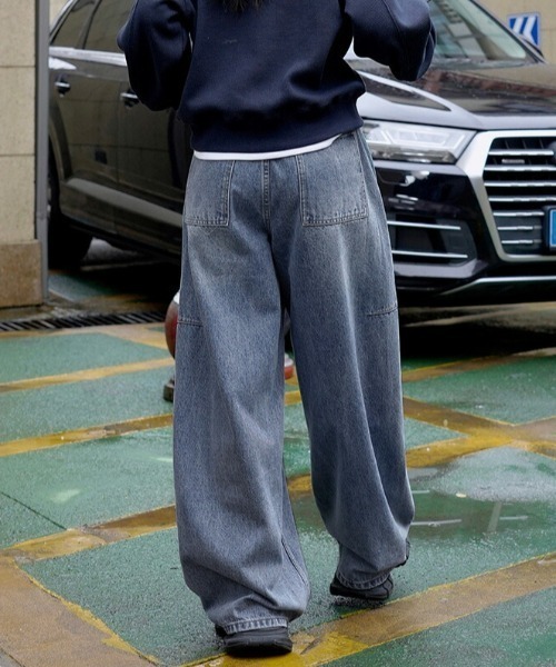 「AMELY」 デニムパンツ M ブルー系その他 レディース_画像4