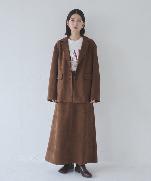 「hunch」 テーラードジャケット FREE チャコールグレー レディース_画像5