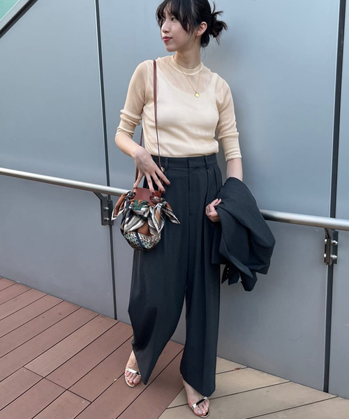 「journal standard L'essage」 7分袖ニット FREE グレー レディース