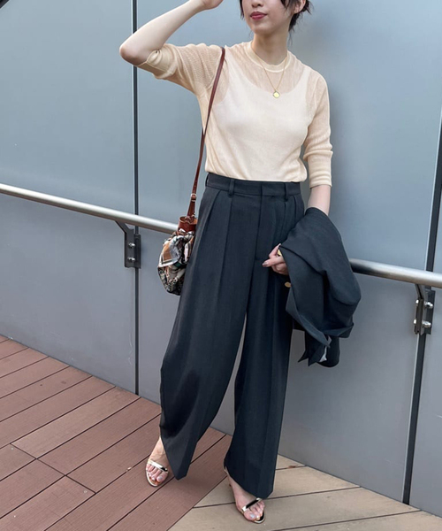 「journal standard L'essage」 7分袖ニット FREE グレー レディース