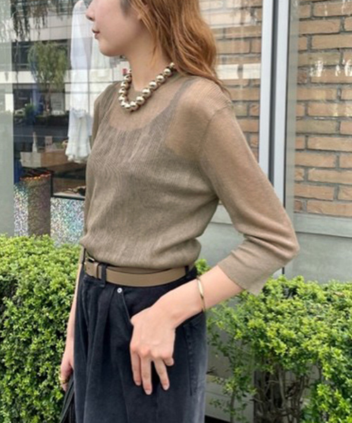 「journal standard L'essage」 7分袖ニット FREE グレー レディース