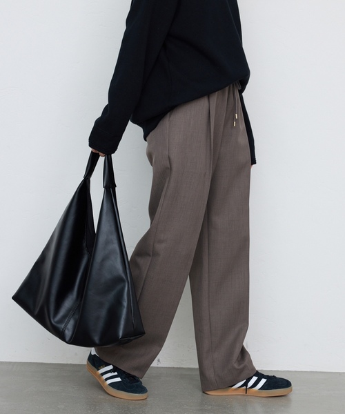 「SLOBE IENA」 イージーパンツ 40 ブラック レディース_1