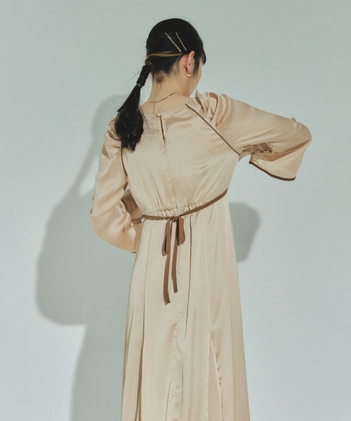 「niana」 長袖ワンピース M オレンジ レディースの画像