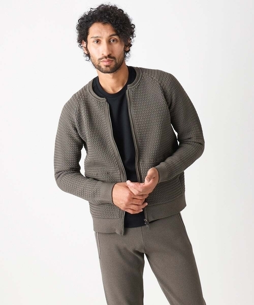 「MICHEL KLEIN HOMME 」 ニットカーディガン MEDIUM ブラック メンズ_画像4