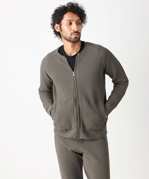 「MICHEL KLEIN HOMME 」 ニットカーディガン MEDIUM ブラック メンズ_画像6