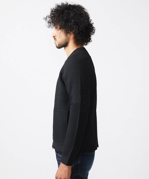 「MICHEL KLEIN HOMME 」 ニットカーディガン MEDIUM ブラック メンズ_画像9