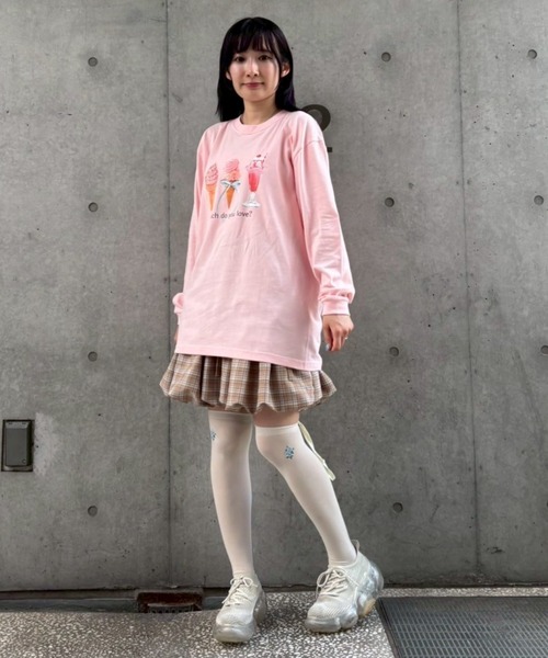 「Candy Stripper」 長袖カットソー FREE ブラック レディース_画像4
