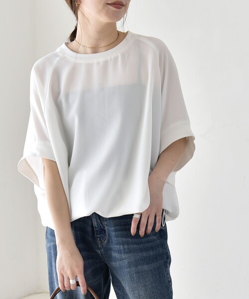quaranciel ブラウス シャツ quaranciel:「手洗い可能」ジョーゼット