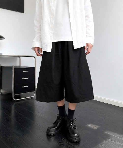 NEOS（KOKUYO） ハーフパンツ ワイドパンツ スラックス メンズ