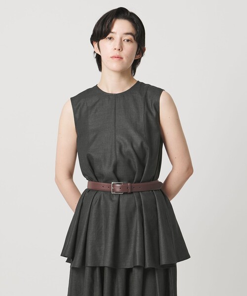 ブラウス シャツ 「MARW UNITED ARROWS」フレア ノースリーブ ブラウス UVカット・接触冷感 レディースの画像