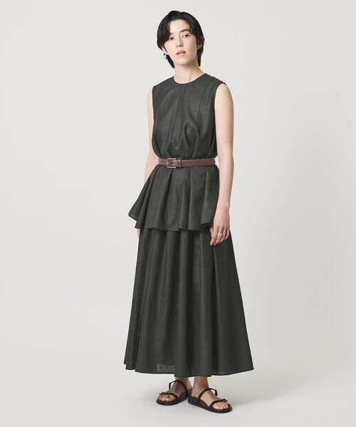 ブラウス シャツ 「MARW UNITED ARROWS」フレア ノースリーブ ブラウス UVカット・接触冷感 レディースの画像