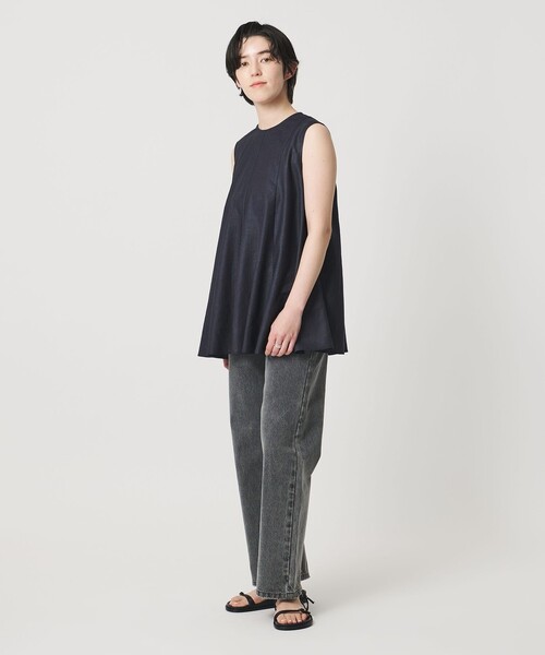 ブラウス シャツ 「MARW UNITED ARROWS」フレア ノースリーブ ブラウス UVカット・接触冷感 レディースの画像