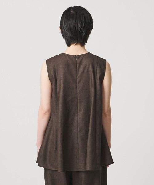 ブラウス シャツ 「MARW UNITED ARROWS」フレア ノースリーブ ブラウス UVカット・接触冷感 レディースの画像