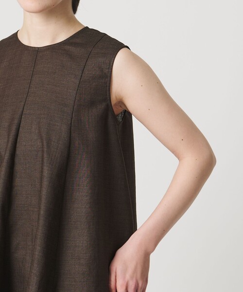 ブラウス シャツ 「MARW UNITED ARROWS」フレア ノースリーブ ブラウス UVカット・接触冷感 レディースの画像
