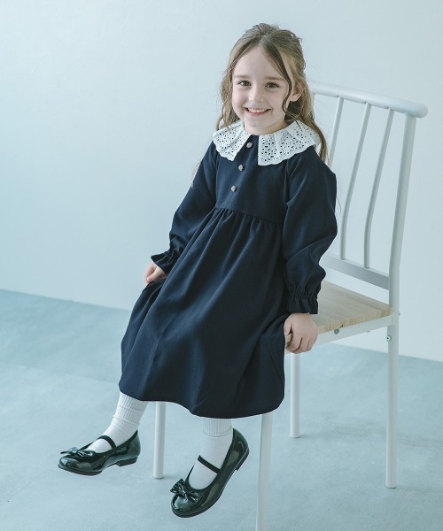 「devirock」 「KIDS」長袖ワンピース 120cm ベージュ キッズ_画像3