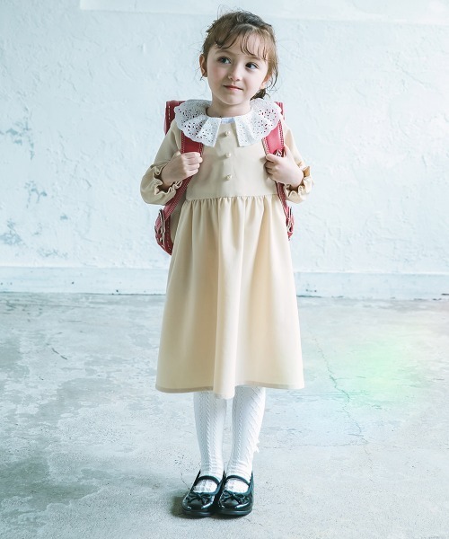 「devirock」 「KIDS」長袖ワンピース 120cm ベージュ キッズ_画像7