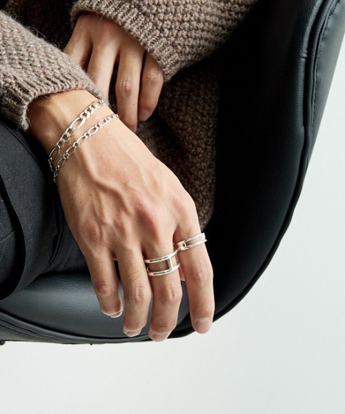 指輪 リング 「WEB先行予約」「XOLO JEWELRY/ショロジュエリー」 Hモチーフ シルバーリング メンズの画像