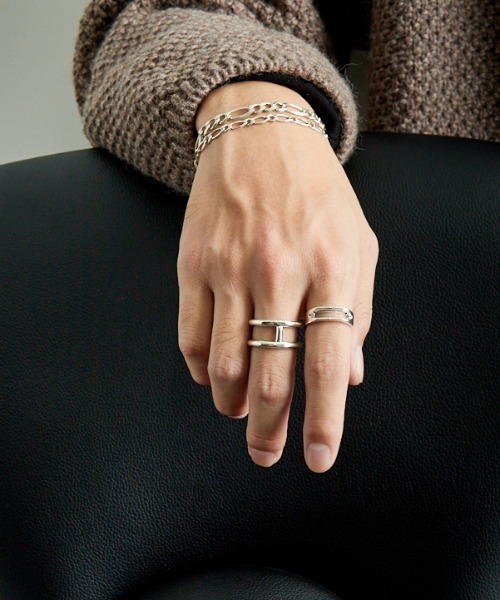 指輪 リング 「WEB先行予約」「XOLO JEWELRY/ショロジュエリー」 Hモチーフ シルバーリング メンズの画像