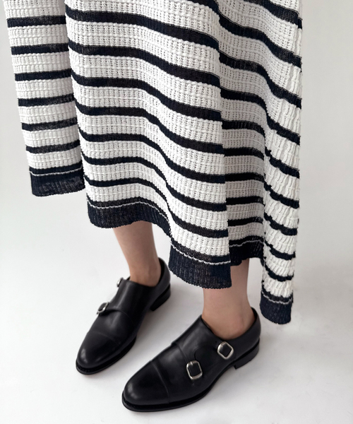 ワンピース 「ODAKHA / オダカ」asymmetry striped seemles dress | ODAKHA | 09