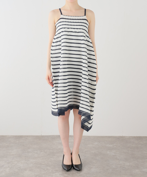 ワンピース 「ODAKHA / オダカ」asymmetry striped seemles dress | ODAKHA | 10