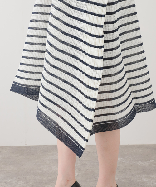 ワンピース 「ODAKHA / オダカ」asymmetry striped seemles dress | ODAKHA | 15