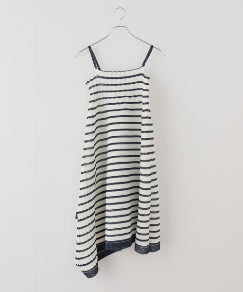 ワンピース 「ODAKHA / オダカ」asymmetry striped seemles dress | ODAKHA | 16