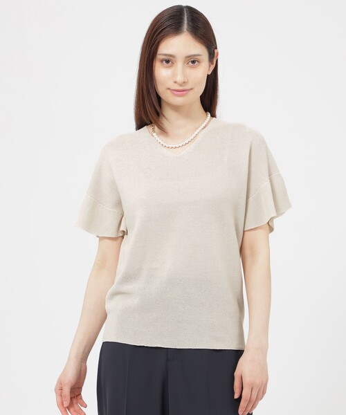 tシャツ 半袖 「WEB・一部店舗限定/ウォッシャブル」ペーパーホールガーメント　プルオーバー レディース | PAUL STUART | 01
