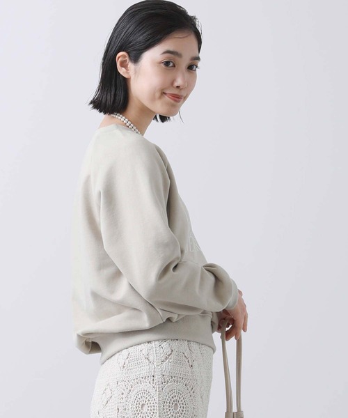 「Gready Brilliant」 スウェットカットソー 38 ベージュ レディース_画像2