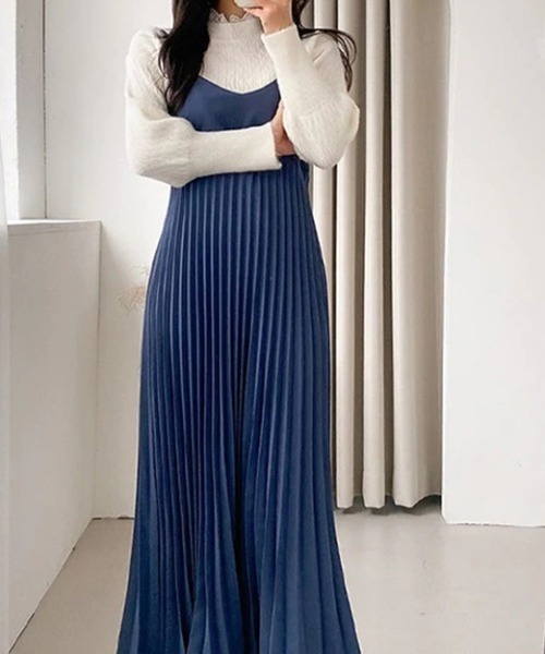 「COCOMOMO」 キャミソールワンピース X-LARGE ブラウン レディース_画像6