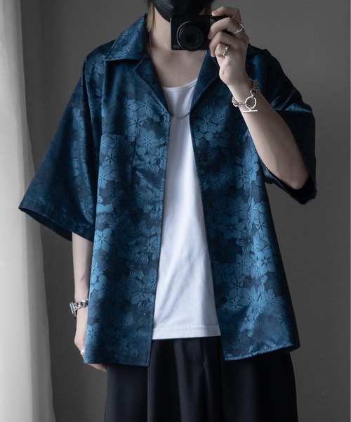 「KUUUPY」 半袖シャツ MEDIUM ブルー メンズ_画像5