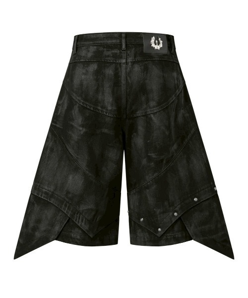 UNIZ Black Dragon Short Pants opium Waxed Opium ANOT Baggy Pants 