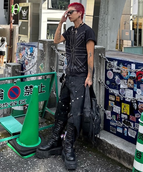 UNIZ ワイドパンツ ハーフパンツ ジーンズ 短パン 「UNIZ」Black
