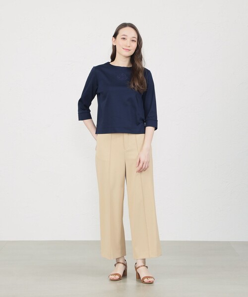「AMACA」 パンツ 38 ベージュ レディース_画像4